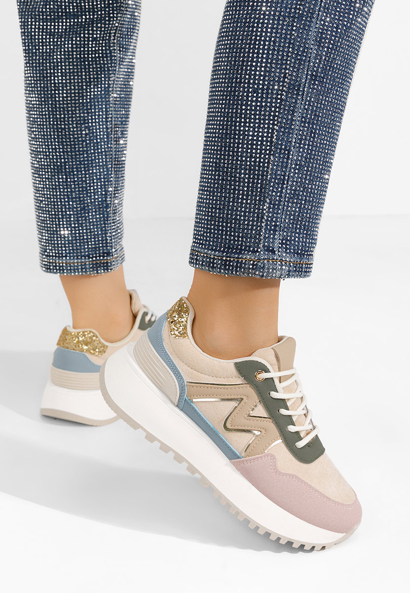 Sneakers con zeppa Ahri rosa