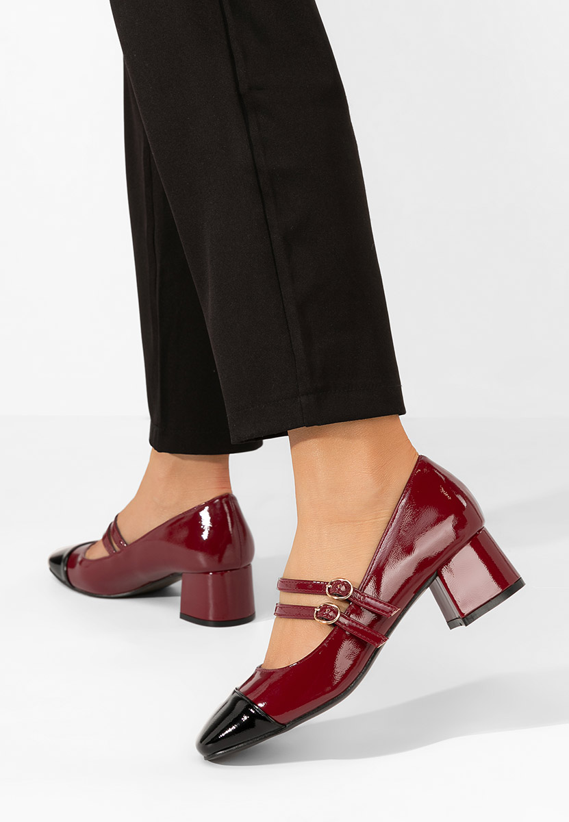 Décolleté tacco largo Marilee rosso