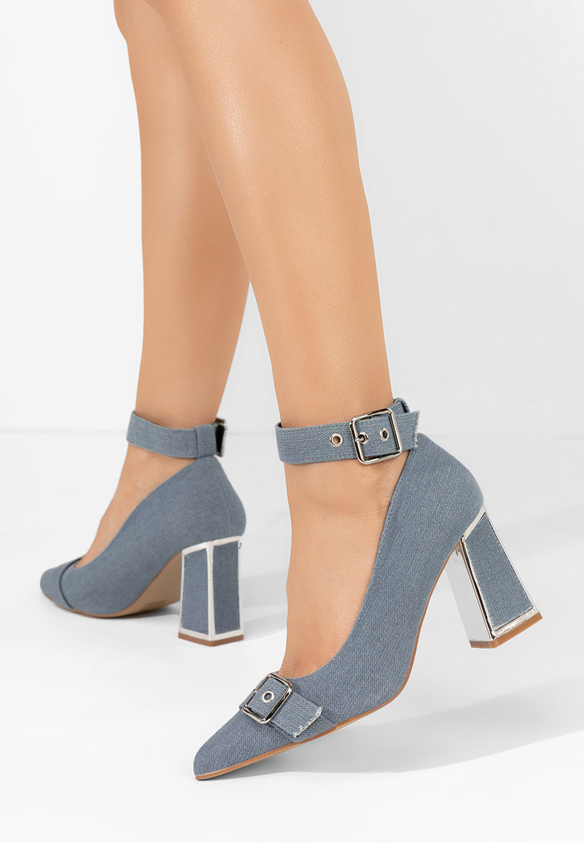 Décolleté tacco largo Janine denim