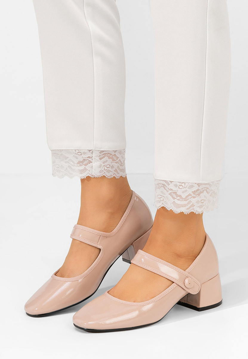 Décolleté tacco largo Annaliese beige