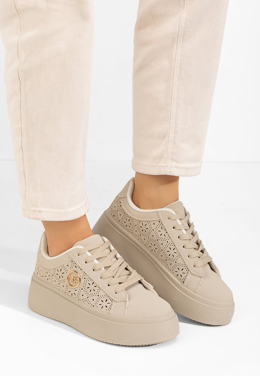 Sneakers con zeppa Nidya beige