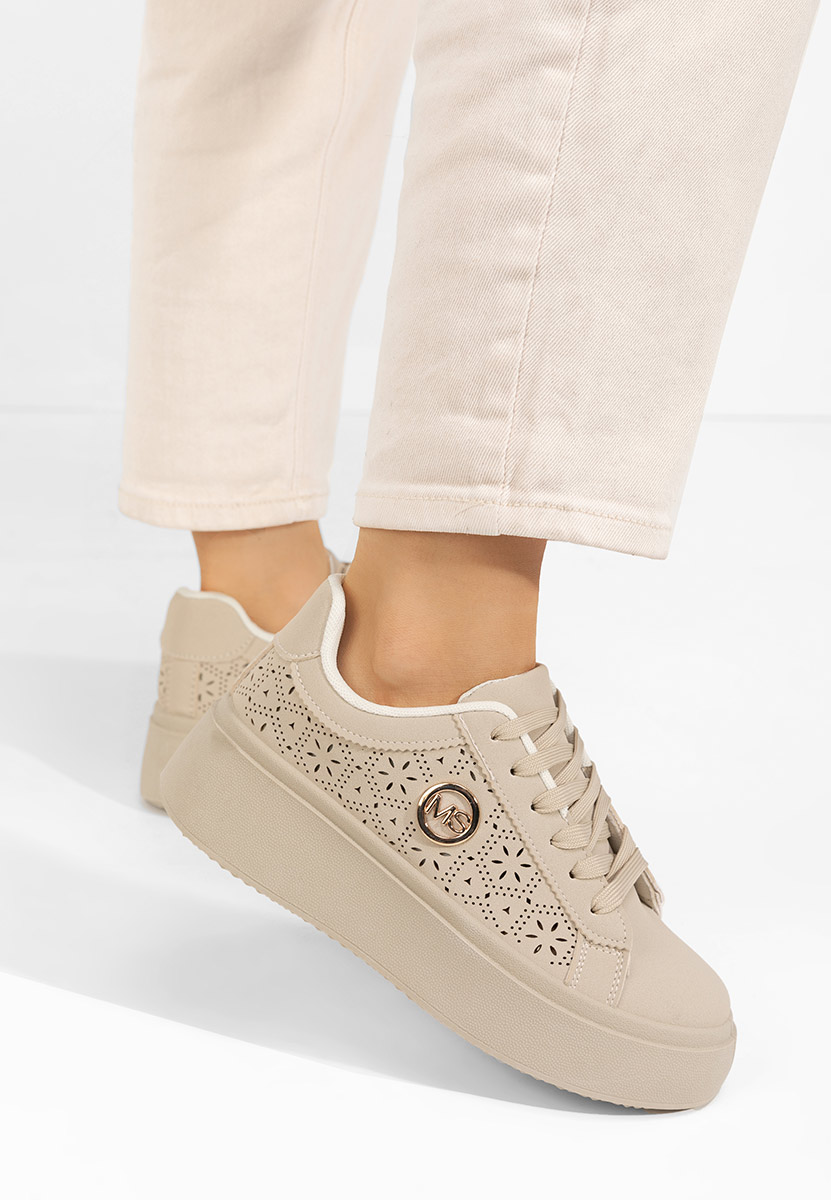 Sneakers con zeppa Nidya beige