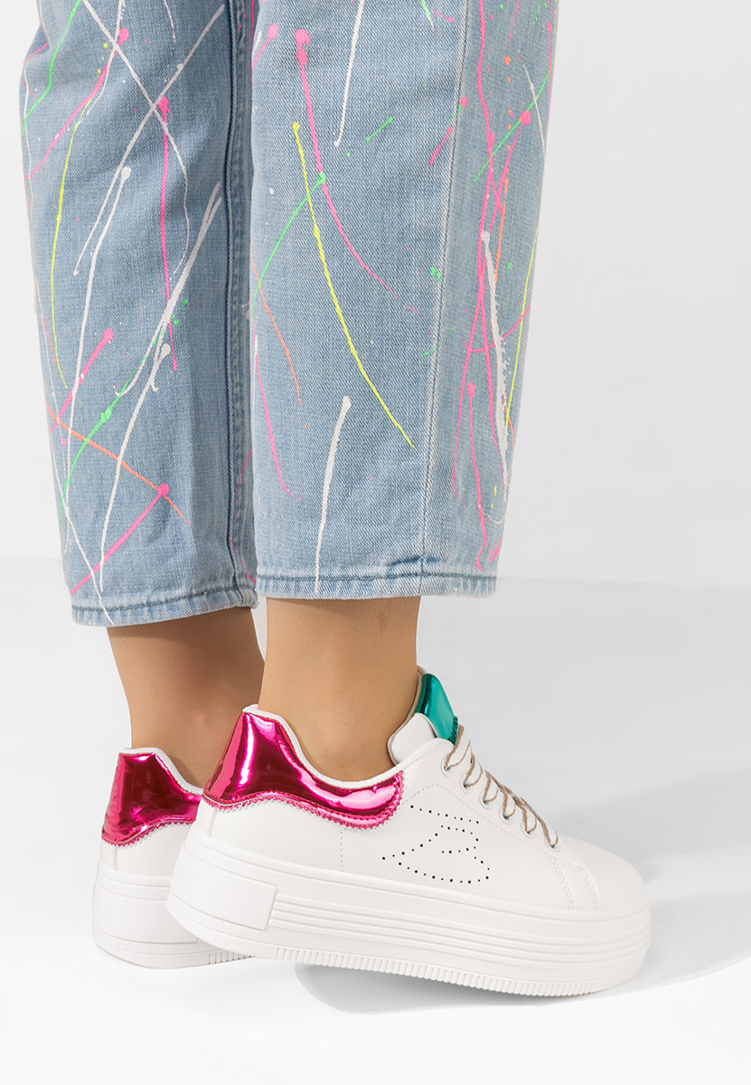 Sneakers con zeppa Sellena bianchi
