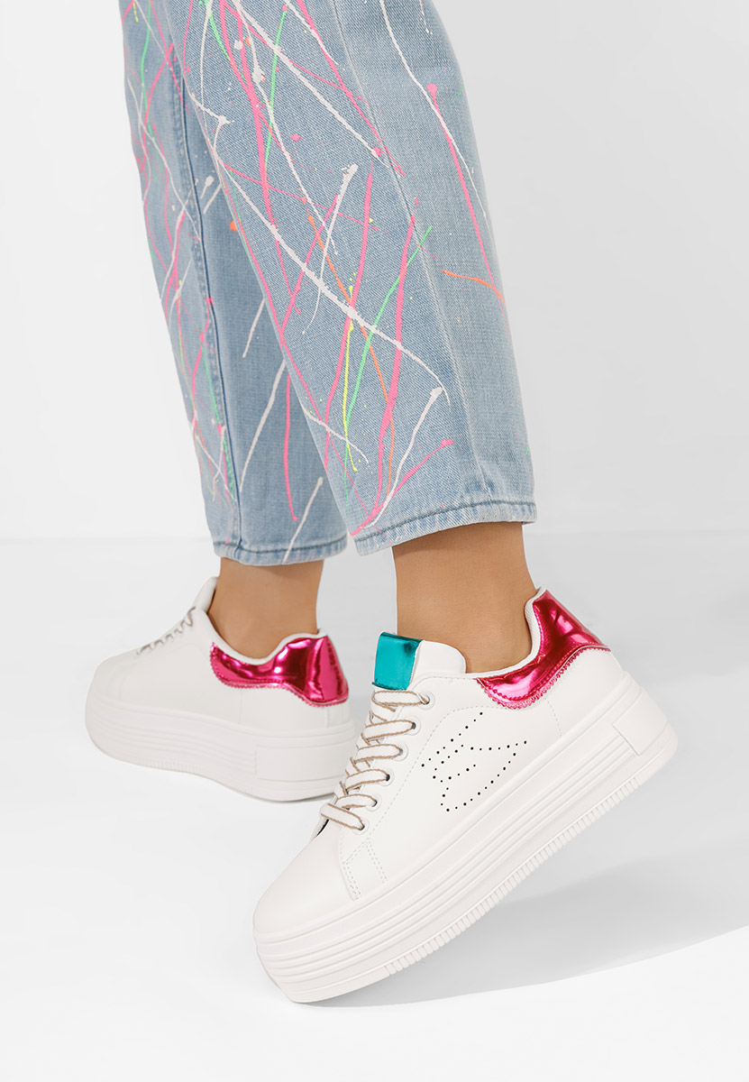 Sneakers con zeppa Sellena bianchi