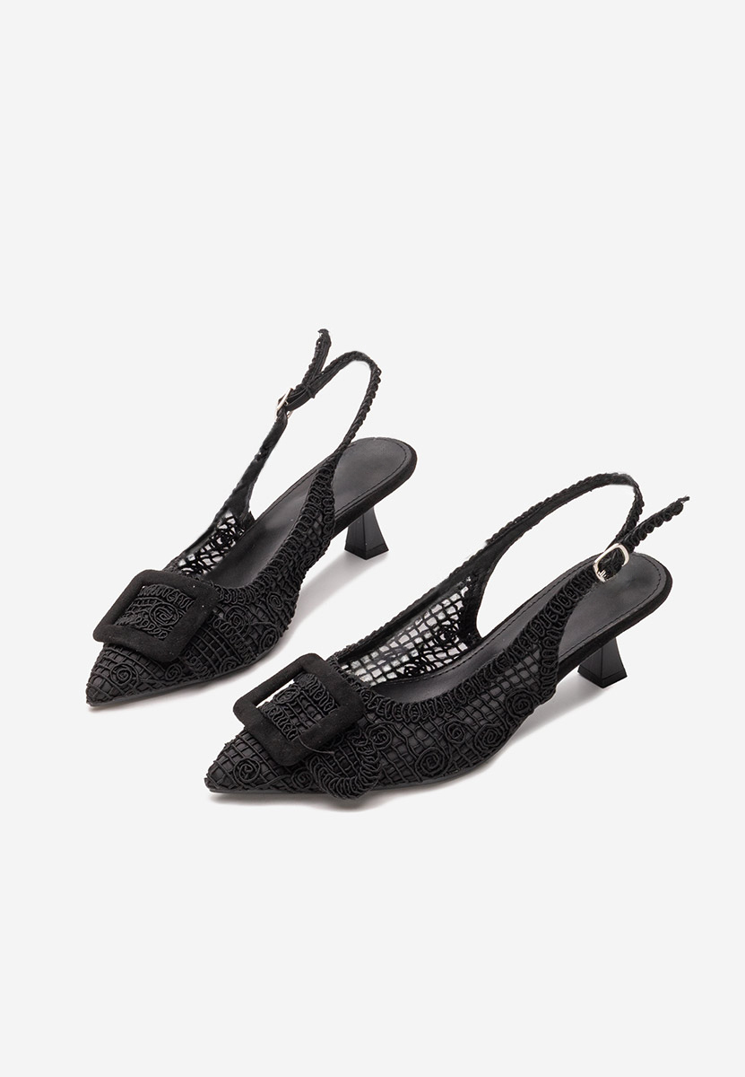 Décolleté tacco basso Tiffaney nero
