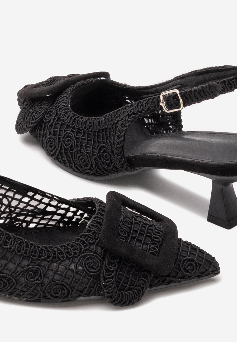 Décolleté tacco basso Tiffaney nero