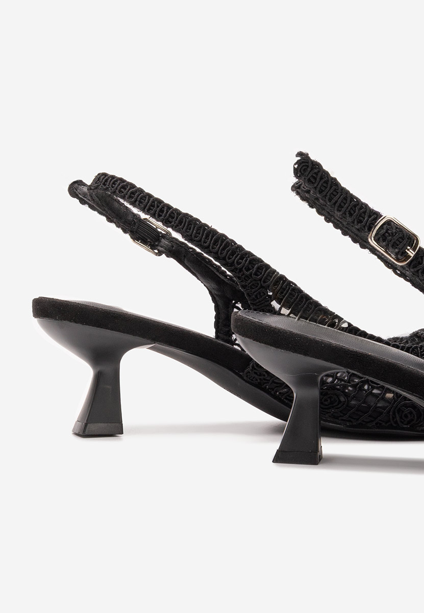 Décolleté tacco basso Tiffaney nero
