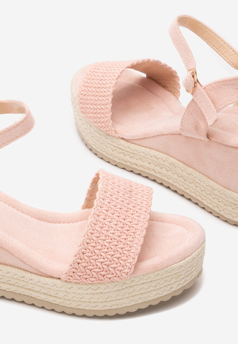 Sandali con zeppa Debbi rosa