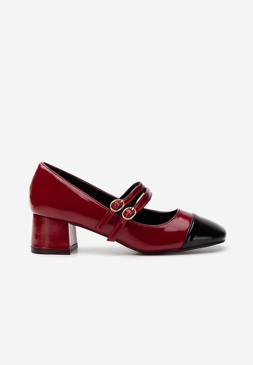 Décolleté tacco largo Marilee rosso