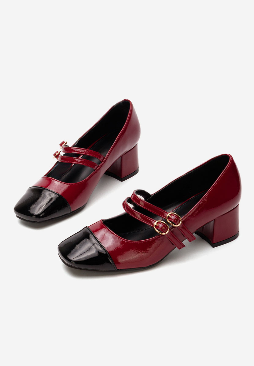 Décolleté tacco largo Marilee rosso