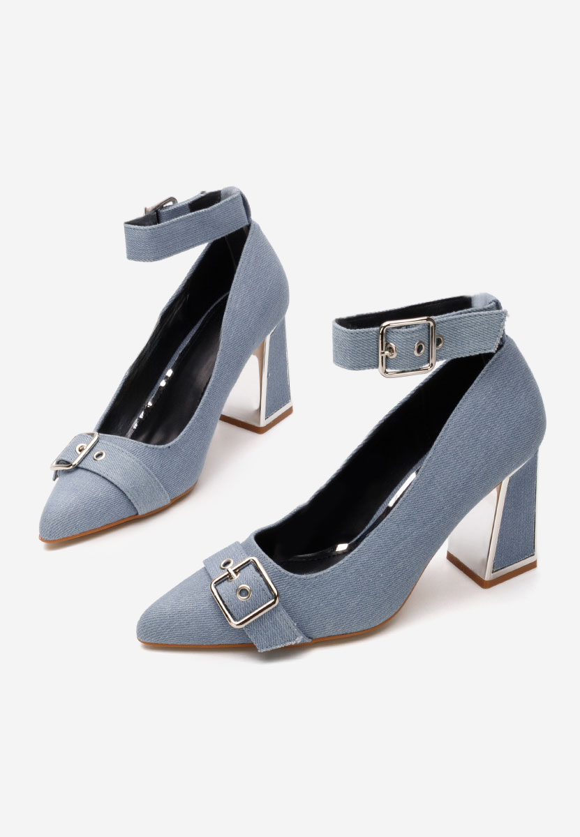 Décolleté tacco largo Janine denim