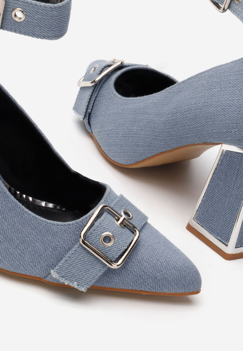 Décolleté tacco largo Janine denim