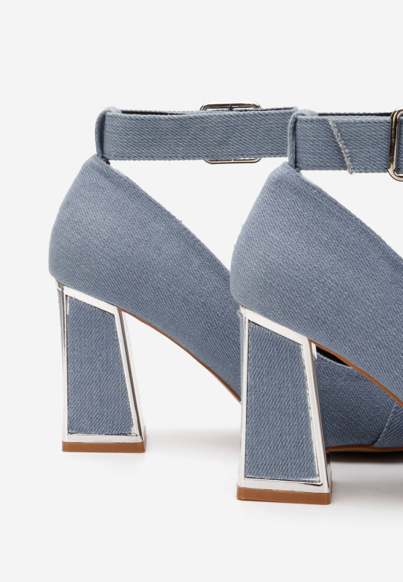 Décolleté tacco largo Janine denim