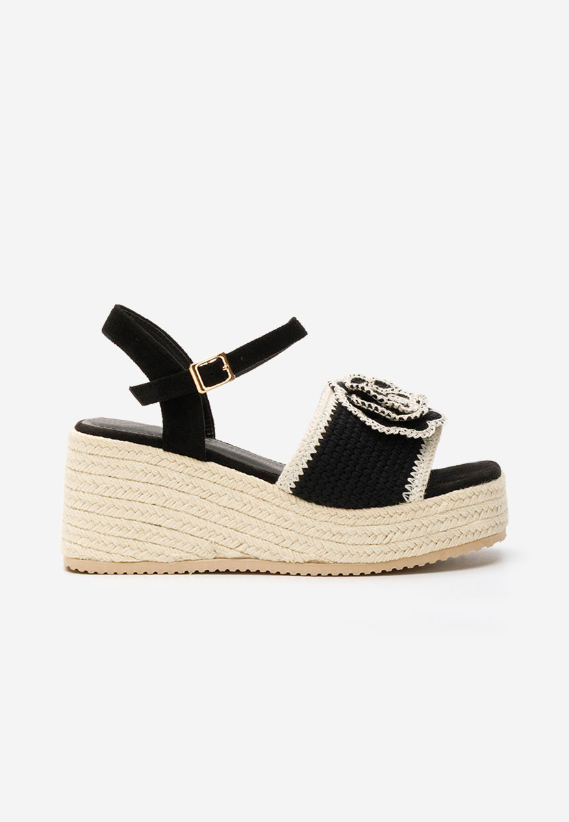 Sandali con zeppa Lorine nero