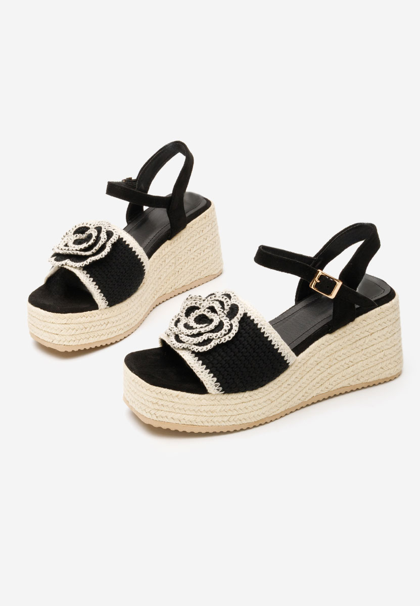 Sandali con zeppa Lorine nero
