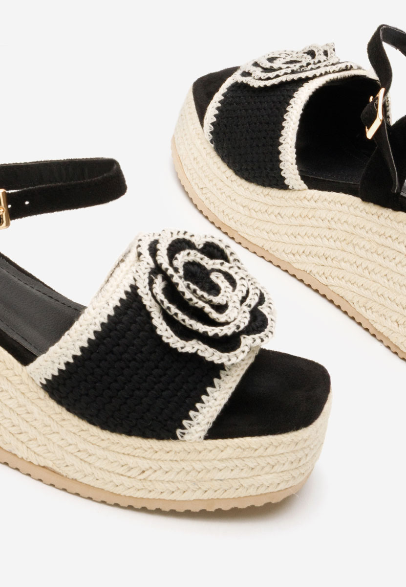 Sandali con zeppa Lorine nero