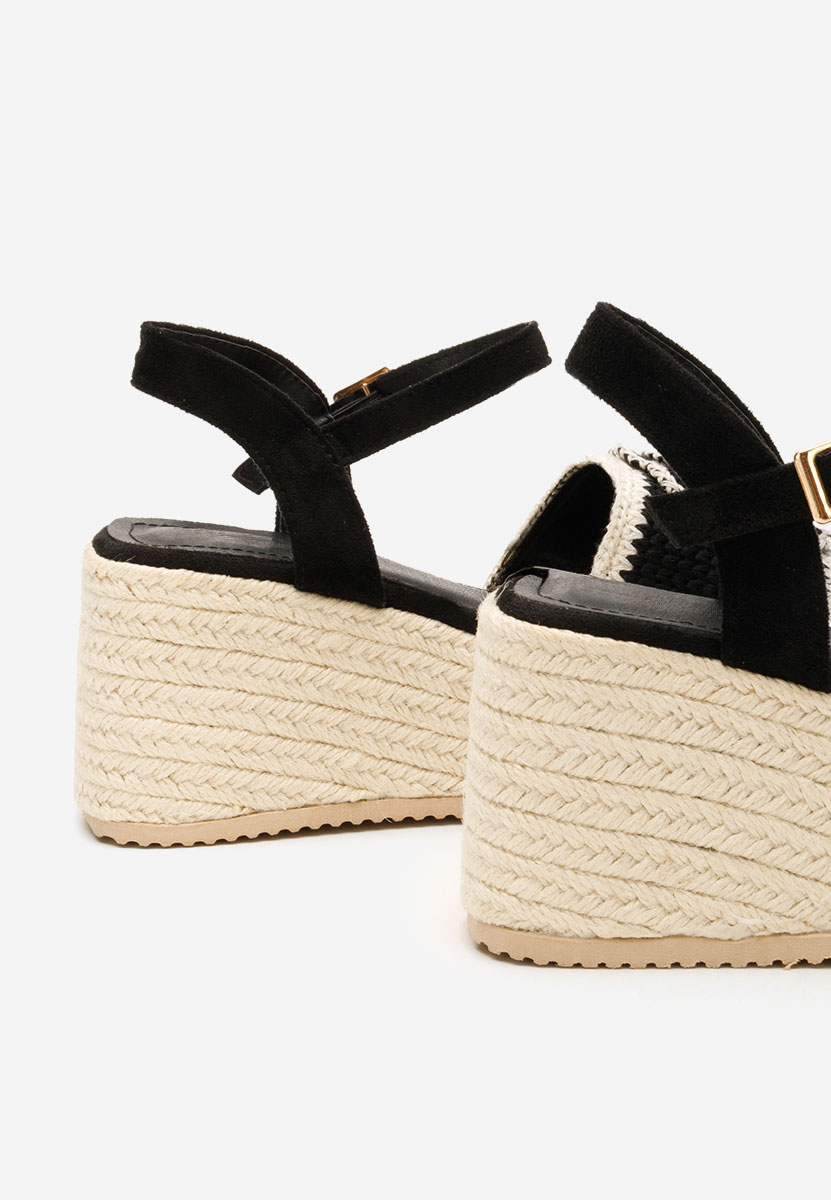 Sandali con zeppa Lorine nero
