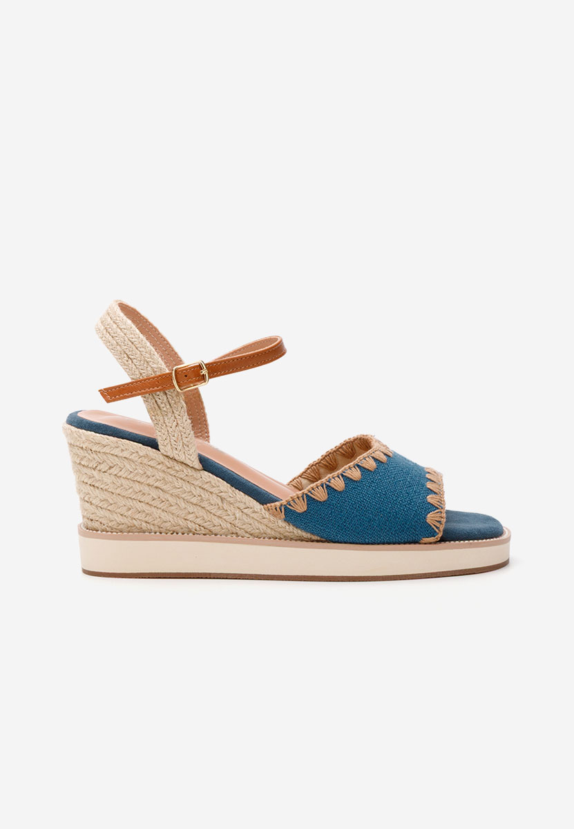 Sandali con zeppa Myrta blu