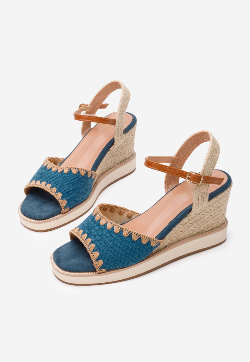 Sandali con zeppa Myrta blu