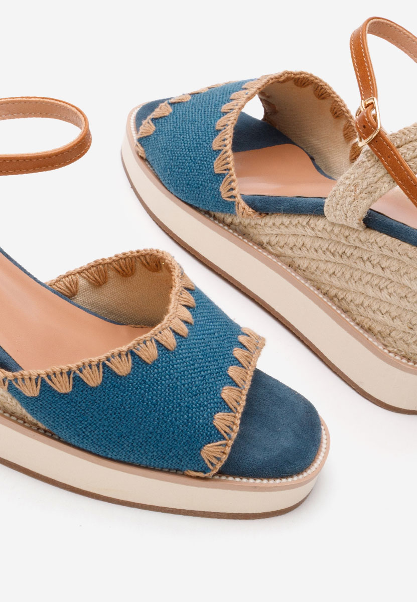 Sandali con zeppa Myrta blu