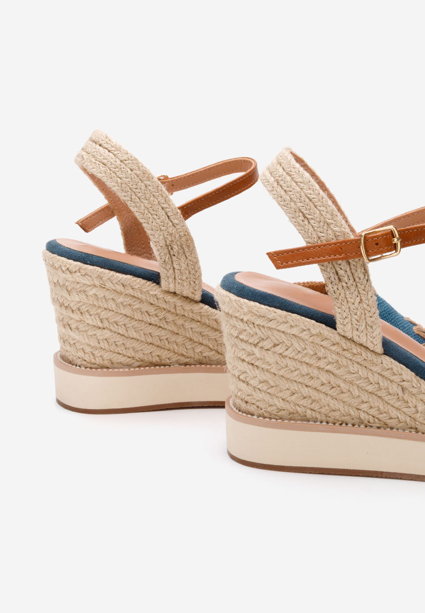 Sandali con zeppa Myrta blu