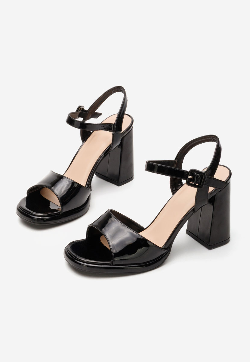 Sandali con tacco largo Sharil nero