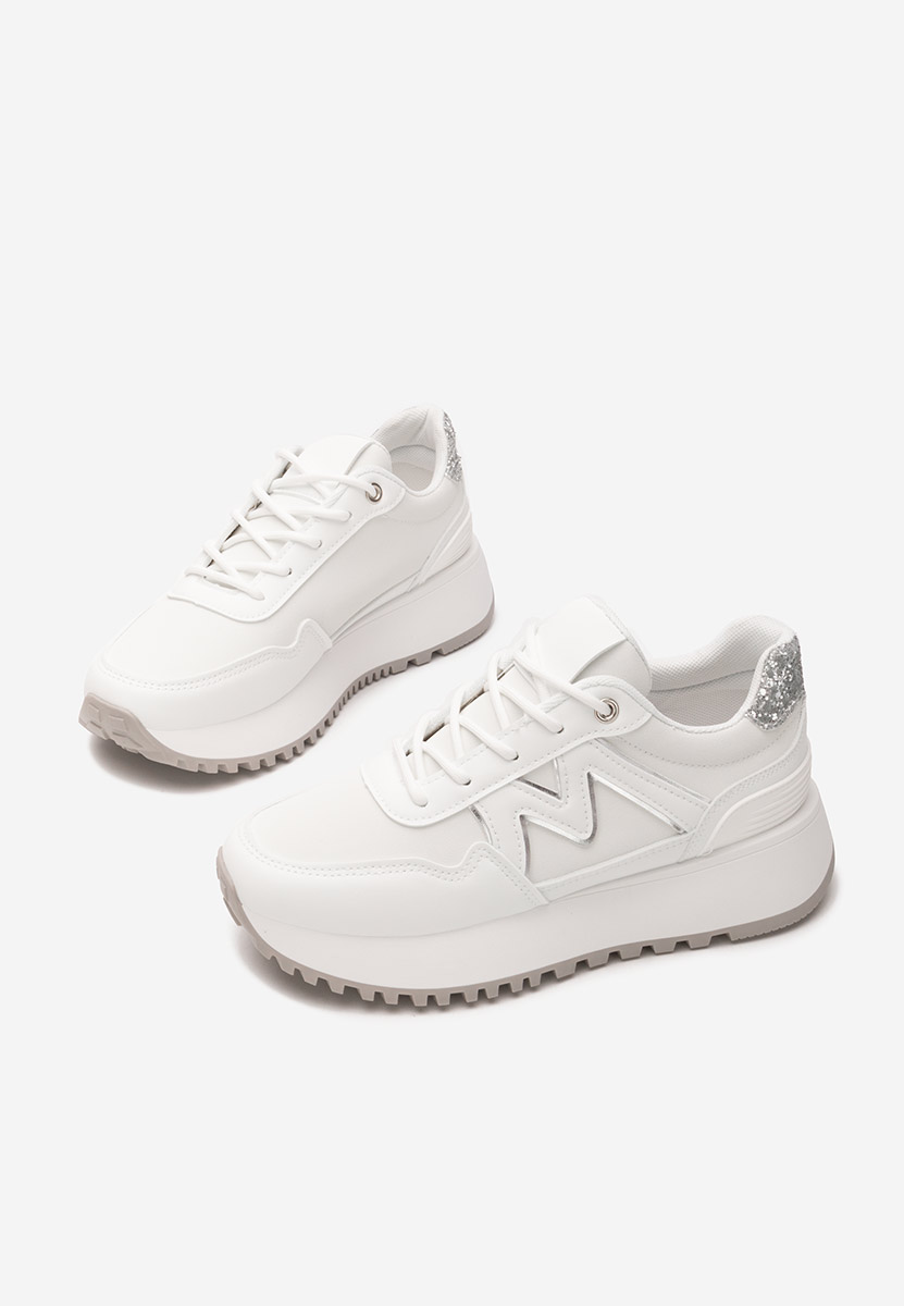 Sneakers con zeppa Ahri bianchi