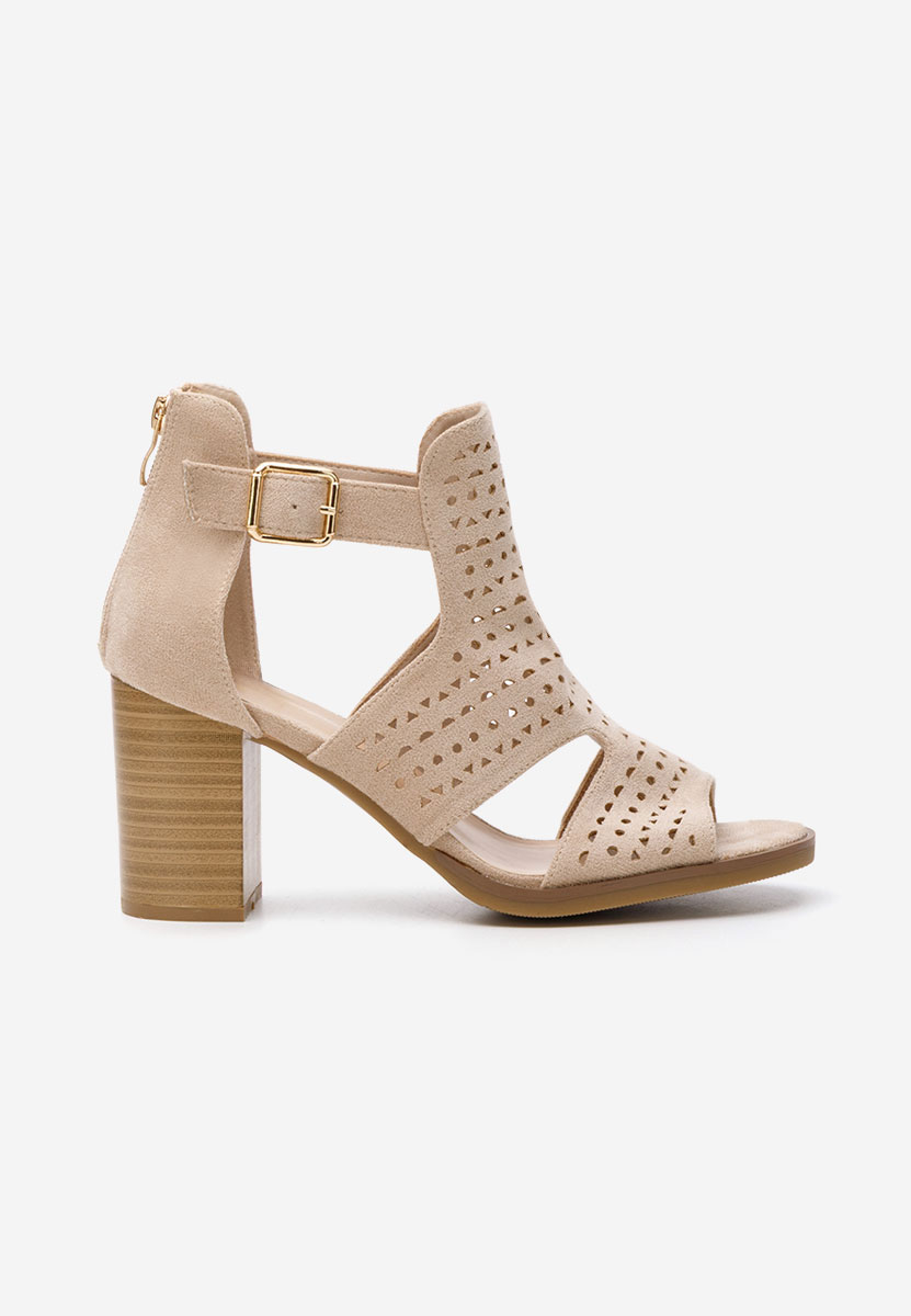 Sandali con tacco largo Trudy cachi