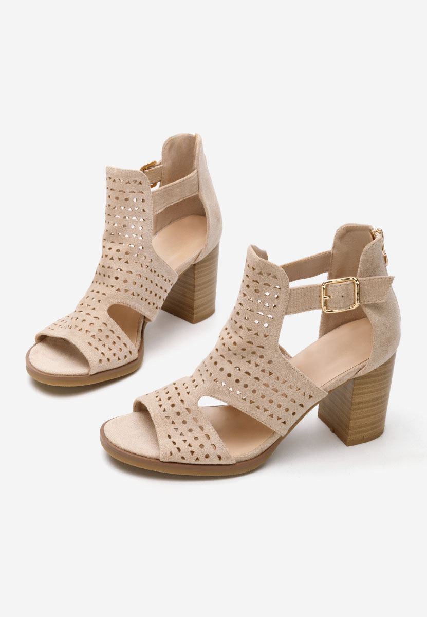 Sandali con tacco largo Trudy cachi