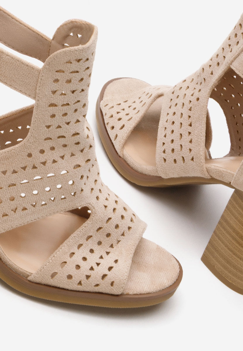 Sandali con tacco largo Trudy cachi