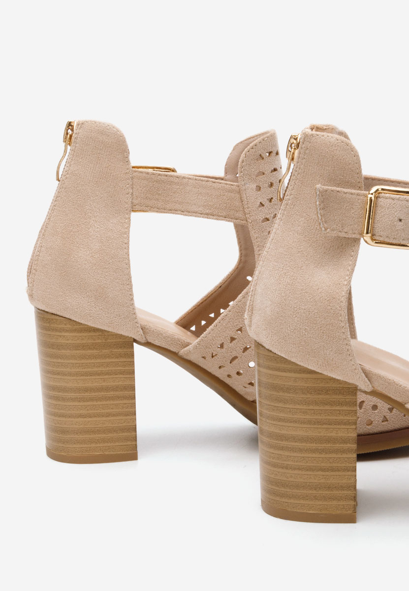 Sandali con tacco largo Trudy cachi