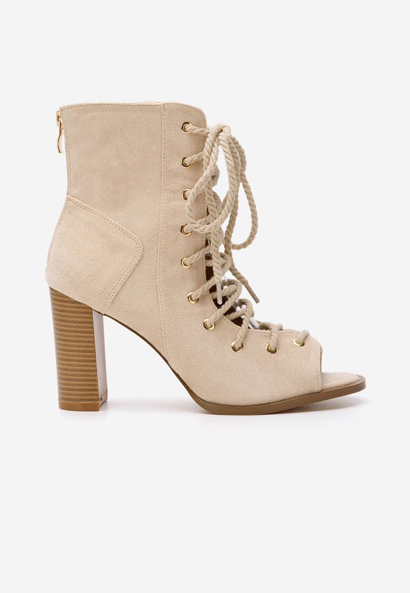 Tronchetti con tacco largo Joellen beige