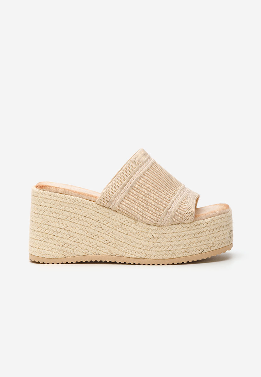 Ciabatte platform Yessenia beige