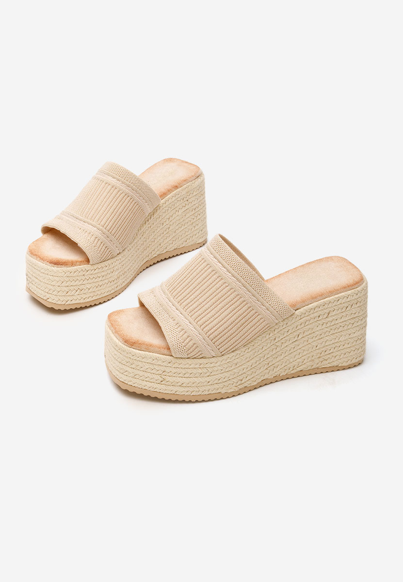 Ciabatte platform Yessenia beige