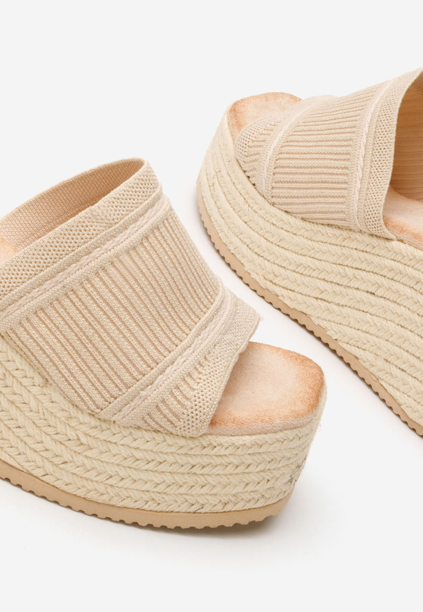 Ciabatte platform Yessenia beige