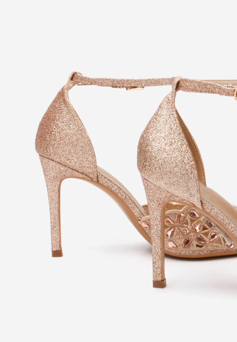 Décolleté tacco a spillo Kasey champagne