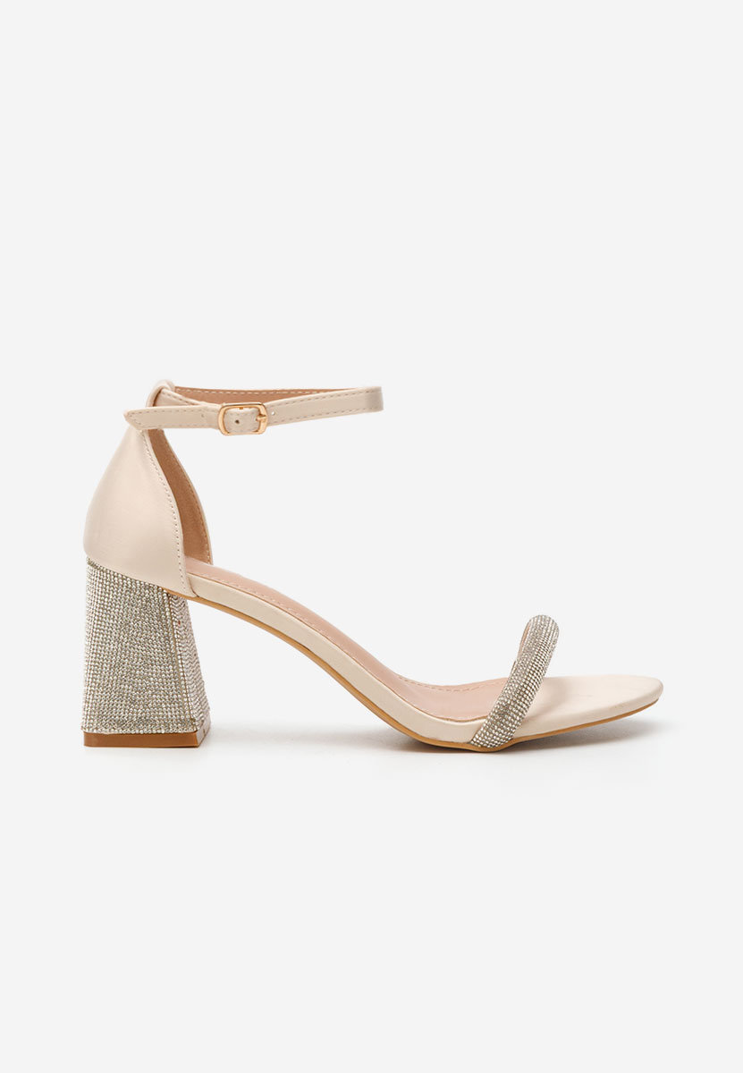 Sandali con tacco largo Margret beige