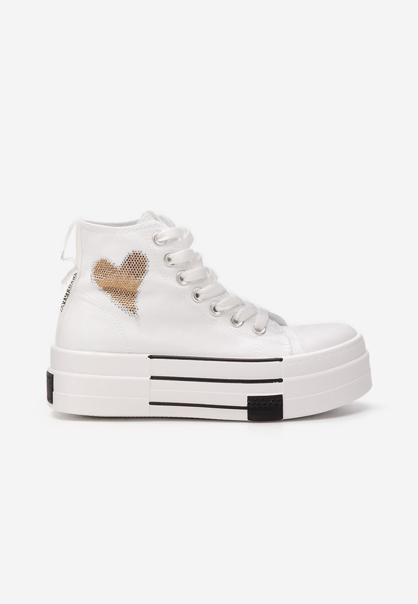 Scarpe da ginnastica con piattaforma Chanela bianchi