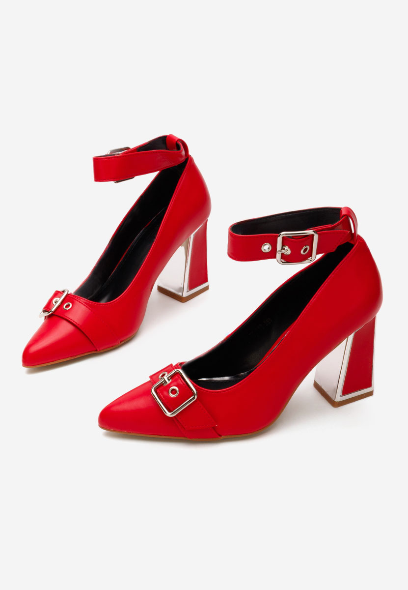 Décolleté tacco largo Janine rosso