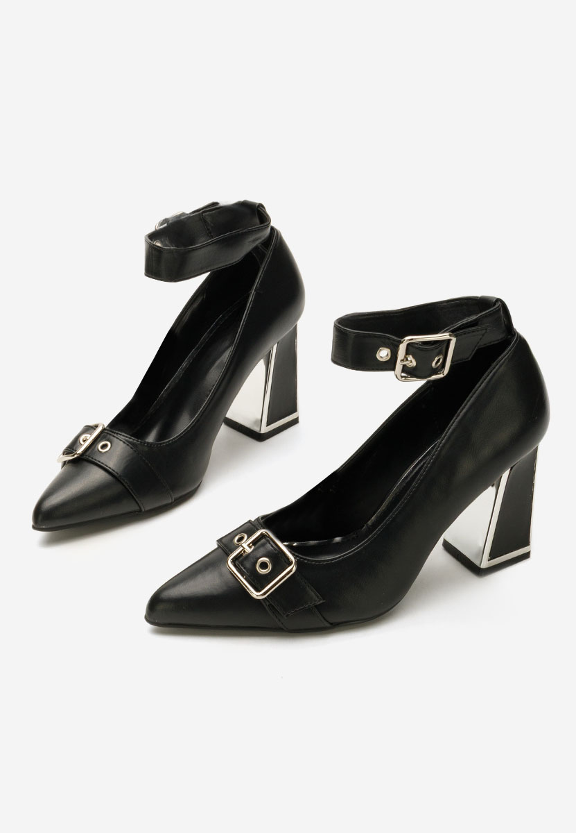 Décolleté tacco largo Janine nero