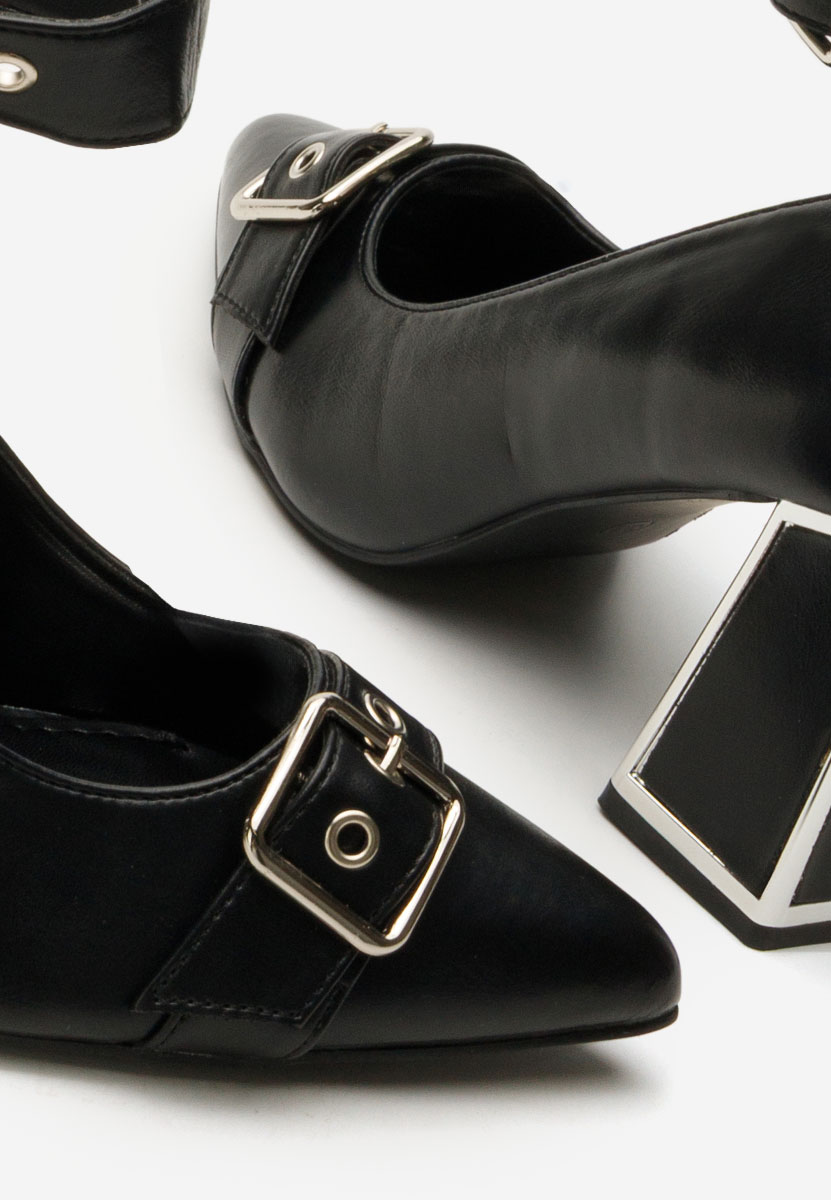 Décolleté tacco largo Janine nero