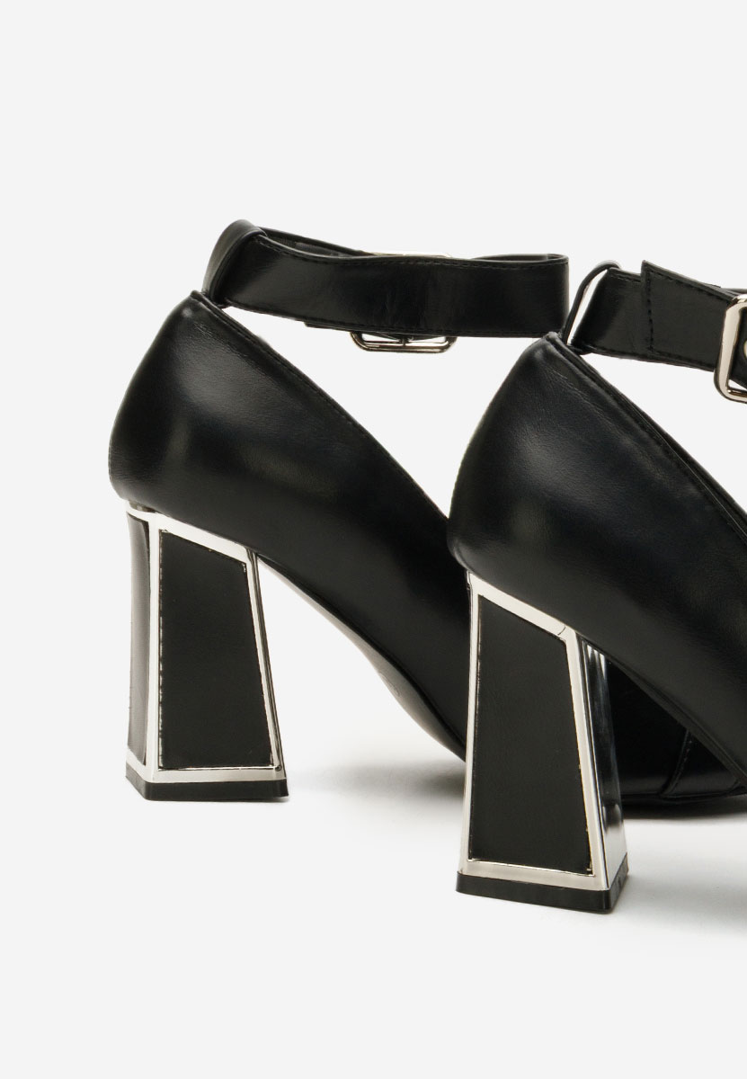 Décolleté tacco largo Janine nero