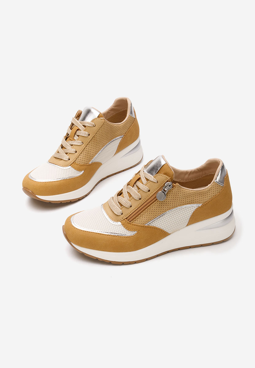 Sneakers con zeppa Corey camel