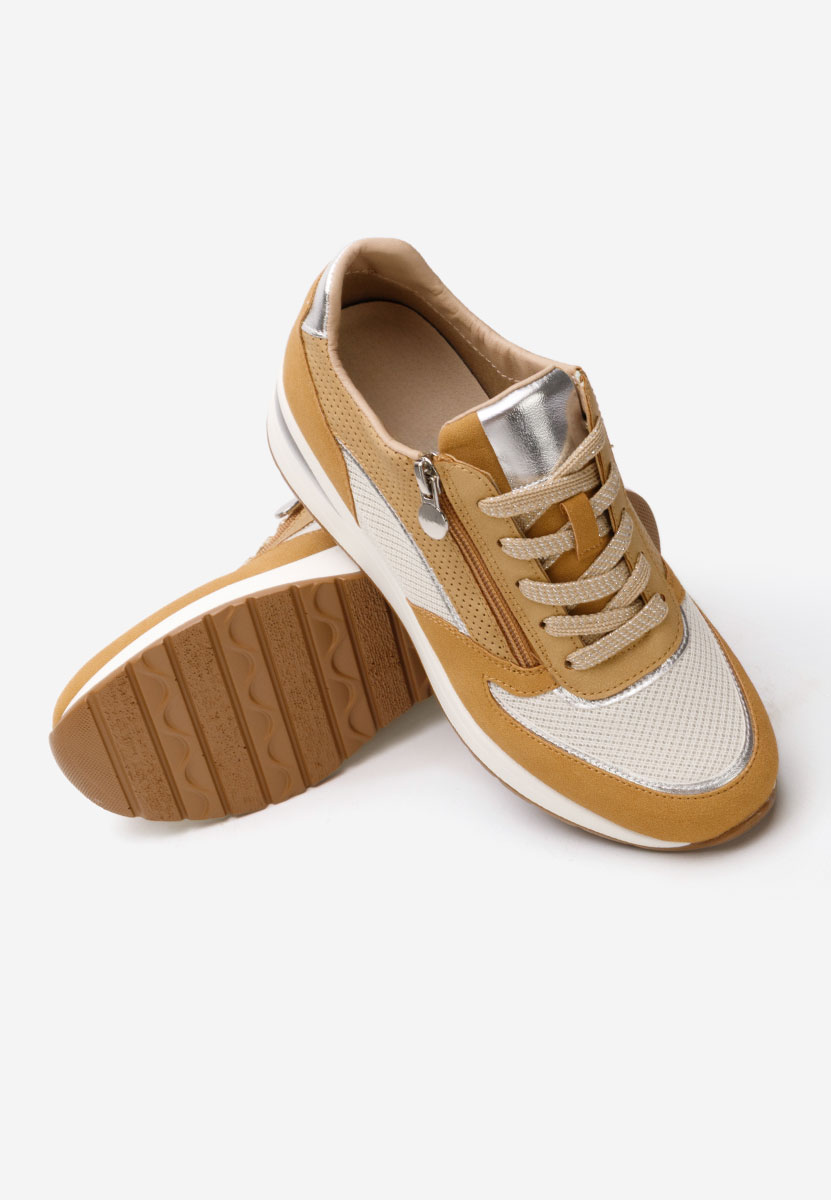 Sneakers con zeppa Corey camel