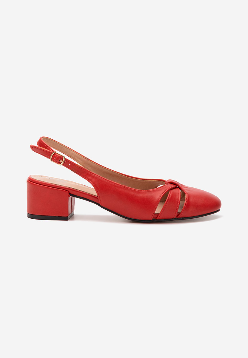 Décolleté tacco largo Lynelle rosso