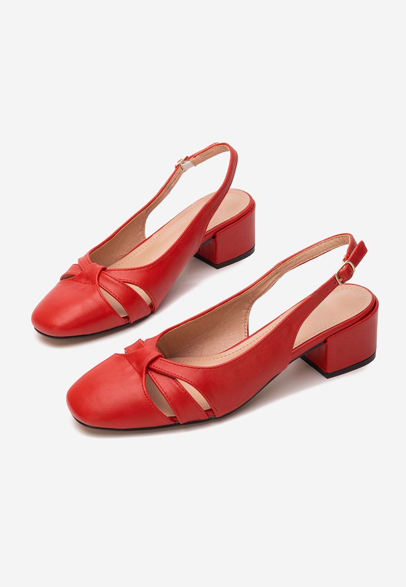 Décolleté tacco largo Lynelle rosso