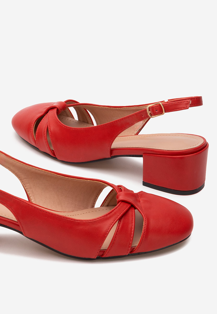 Décolleté tacco largo Lynelle rosso