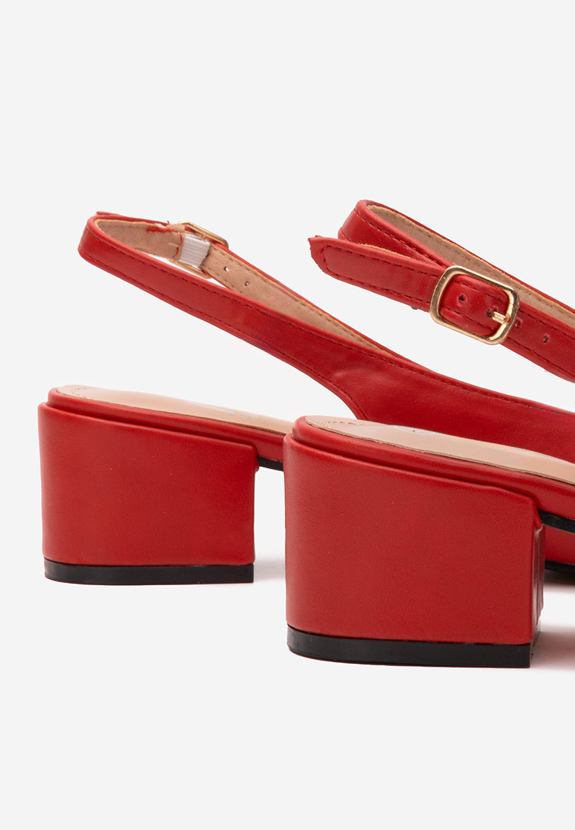 Décolleté tacco largo Lynelle rosso