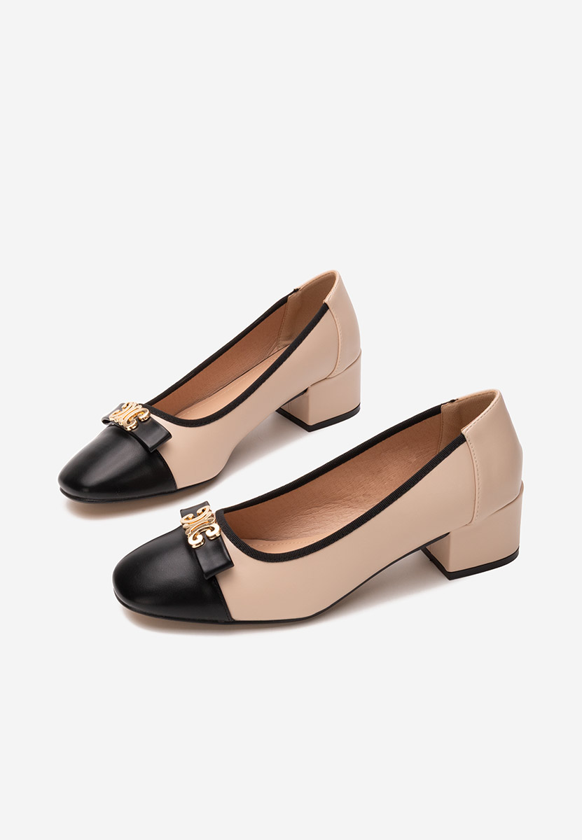 Décolleté tacco largo Leisha beige