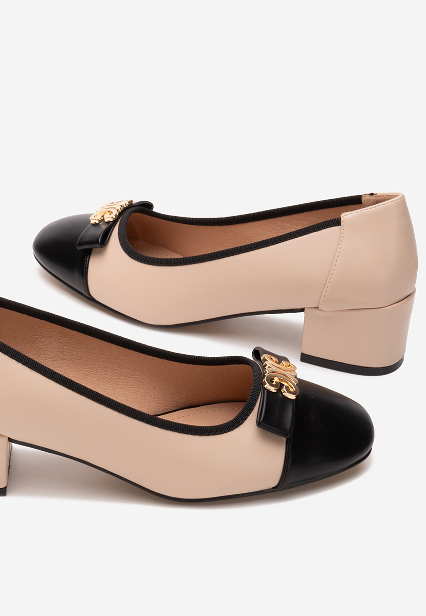 Décolleté tacco largo Leisha beige